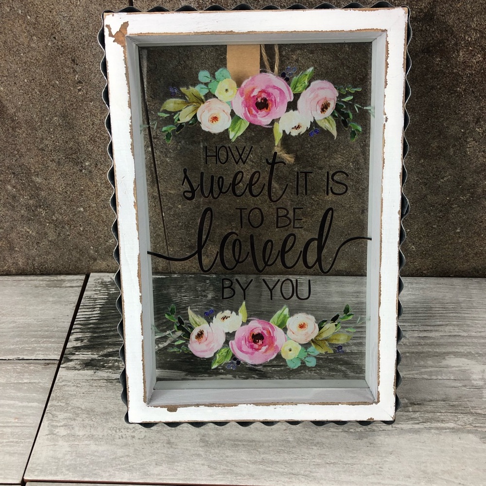 Uplifting quote picture frame